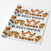 Papier Cadeau Sorcière errante Éffrayant Jack O Lanterns Hallowe (Déroulé)
