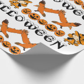 Papier Cadeau Sorcière errante Éffrayant Jack O Lanterns Hallowe (Coin)
