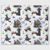Papier Cadeau Sorcière Halloween (Plat)