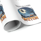 Papier Cadeau Sorcière Ne Sois Pas De Base Halloween Lune Chat C (Coin rond)