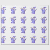 Papier Cadeau Sorcière pourpre magique de magicien de magicien (Plat)