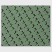 Papier Cadeau Sorcière sur Broomstick (Plat)