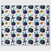 Papier Cadeau Sorcières brassent Halloween Motif (Plat)