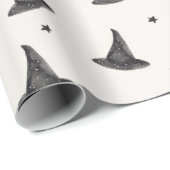 Papier Cadeau Sorcières casquette et étoile motif (Coin rond)