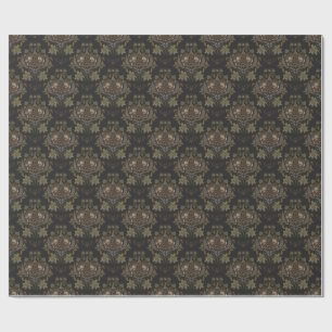 Papier Cadeau Sortir Vine Folkloric Halloween Citrouille Motif