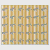 Papier Cadeau Soudan Brown bande Safari avec Leopard (Plat)