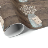 Papier Cadeau Souffle en bois de Babys de pot de maçon de (Coin rond)