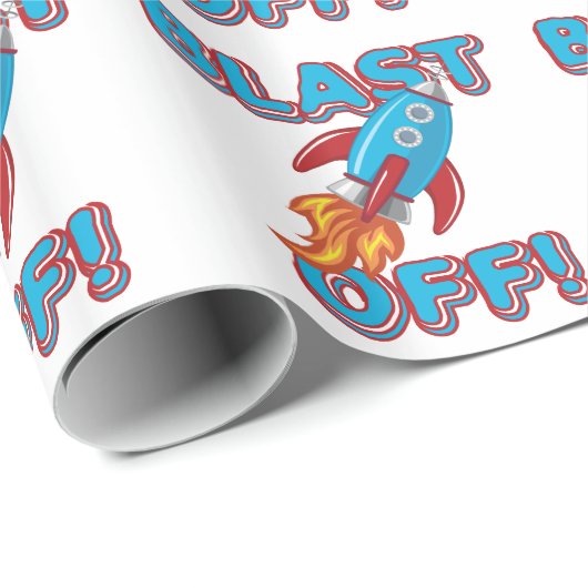 Papier Cadeau Soufflez le bateau de Rocket (Coin rond)