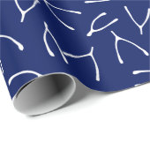 Papier Cadeau Souhaitez Bone Bonne chance Wishbone Motif (Coin rond)