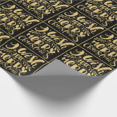 Papier Cadeau Souhaitez-Vous Une Jolie Typographie Or De Noël (Coin)