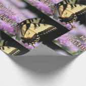 Papier Cadeau Souhaits d'anniversaire aux papillons Swallowtail (Coin)