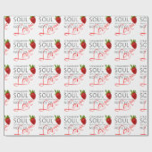 Papier Cadeau Soul aux fraises (Plat)