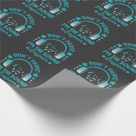 Papier Cadeau Sound Engineer Audio Dj Music Party (Coin)