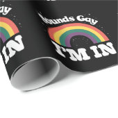 Papier Cadeau Sounds Gay I'm In LGBTQ Pride Moth (Coin rond)