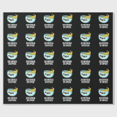 Papier Cadeau Souper Duper Funny Soup Pun Dark BG (Plat)