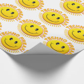 Papier Cadeau Sourire de phénomène de techno (Coin)