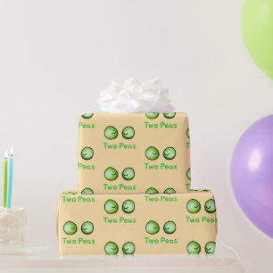 Papier Cadeau Sourire Deux Pois Cute Friendship Art