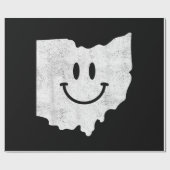 Papier Cadeau Sourire en OH - Drôle Ohio Happy Face (Plat)
