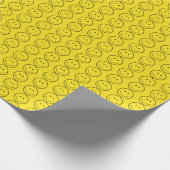 Papier Cadeau Sourire Visage de grincement jaune (Coin)