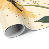 Papier Cadeau Sourires de tournesol (Coin rond)