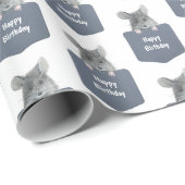 Papier Cadeau Souris d'anniversaire en poche (Coin rond)