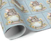 Papier Cadeau Souris dans un thé (Coin rond)
