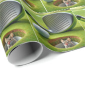 Papier Cadeau Souris dans un trou de golf (Coin rond)