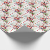 Papier Cadeau Souris D'Aquarelle Dans Les Flammes De Neige (Coin)