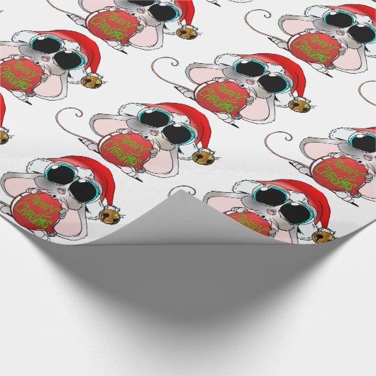 Papier Cadeau Souris de Noël (Coin)
