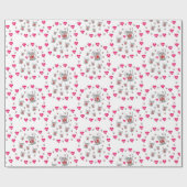 Papier Cadeau Souris de papier pour la Saint-Valentin (Plat)