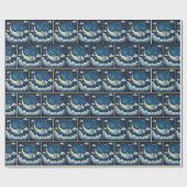 Papier Cadeau Souris dormant dans un nuage (Plat)