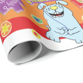 Papier Cadeau Souris et amis Hanoukka/Chanukah Wrapping Paper Mo (Coin rond)