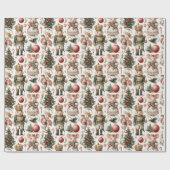 Papier Cadeau Souris Fantaisistes & Cannes de Bonbons (Plat)