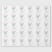 Papier Cadeau Souris grise mignonne (Plat)