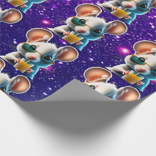 Papier Cadeau Souris mignonne Charmant Caractère Thématique Enve (Coin)