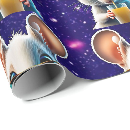 Papier Cadeau Souris mignonne Charmant Caractère Thématique Enve (Coin rond)