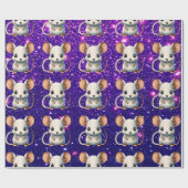 Papier Cadeau Souris mignonne Charmant Caractère Thématique Enve (Plat)