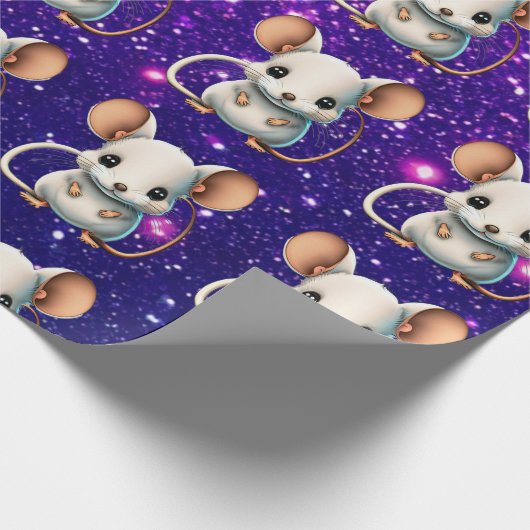 Papier Cadeau Souris mignonne Charmant Caractère Thématique Enve (Coin)