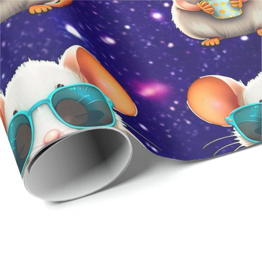 Papier Cadeau Souris mignonne Charmant Caractère Thématique Enve (Coin rond)