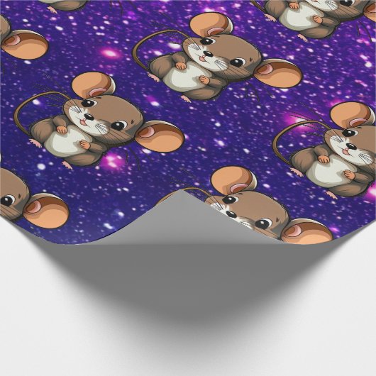 Papier Cadeau Souris mignonne Charmant Caractère Thématique Enve (Coin)