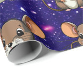 Papier Cadeau Souris mignonne Charmant Caractère Thématique Enve (Coin rond)