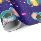 Papier Cadeau Souris mignonne Charmant Caractère Thématique Enve (Coin rond)