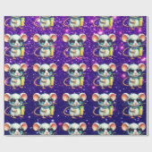 Papier Cadeau Souris mignonne Charmant Caractère Thématique Enve (Plat)