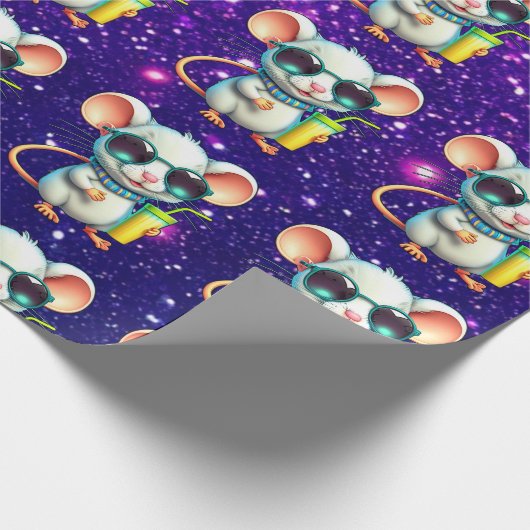 Papier Cadeau Souris mignonne Charmant Caractère Thématique Enve (Coin)