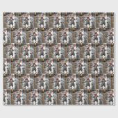 Papier Cadeau Souris portant un nœud papillon (Plat)