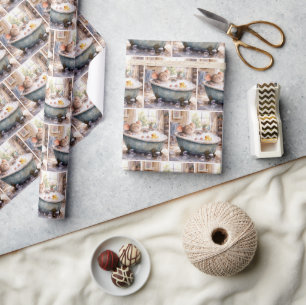 Papier Cadeau Souris prenant un bain moussant