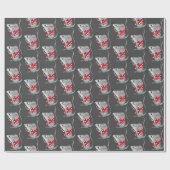 Papier Cadeau Souris sur gris (Plat)