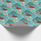 Papier Cadeau Souris volant un avion en papier (Coin)