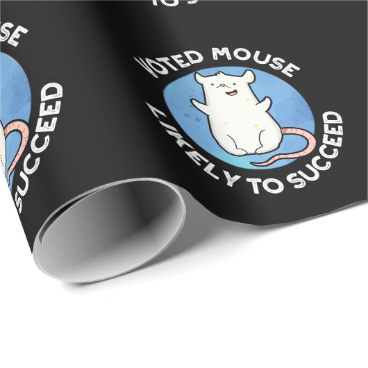 Papier Cadeau Souris Votée Susceptible De Réussir Positive Pun D (Coin rond)