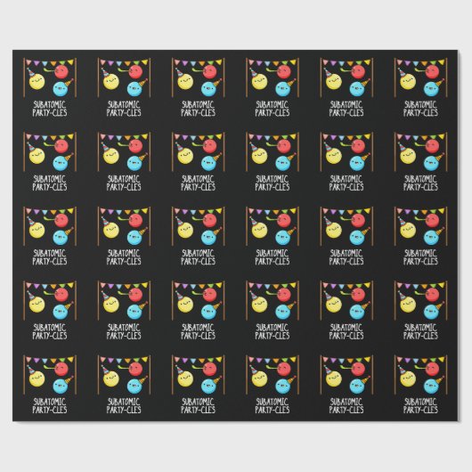 Papier Cadeau Sous-groupe des partis atomiques Funny Science Pun (Plat)